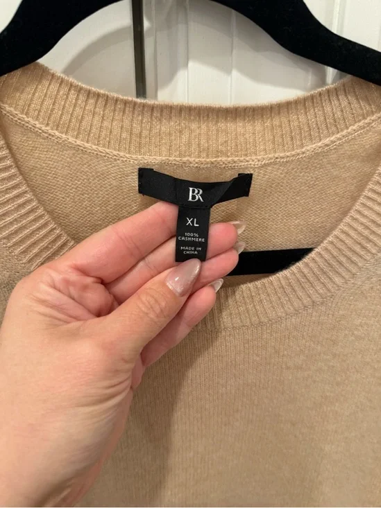 Banana Republic Luna Cashmere Sweater Top XL Sandstorm - Picture 3 of 5
